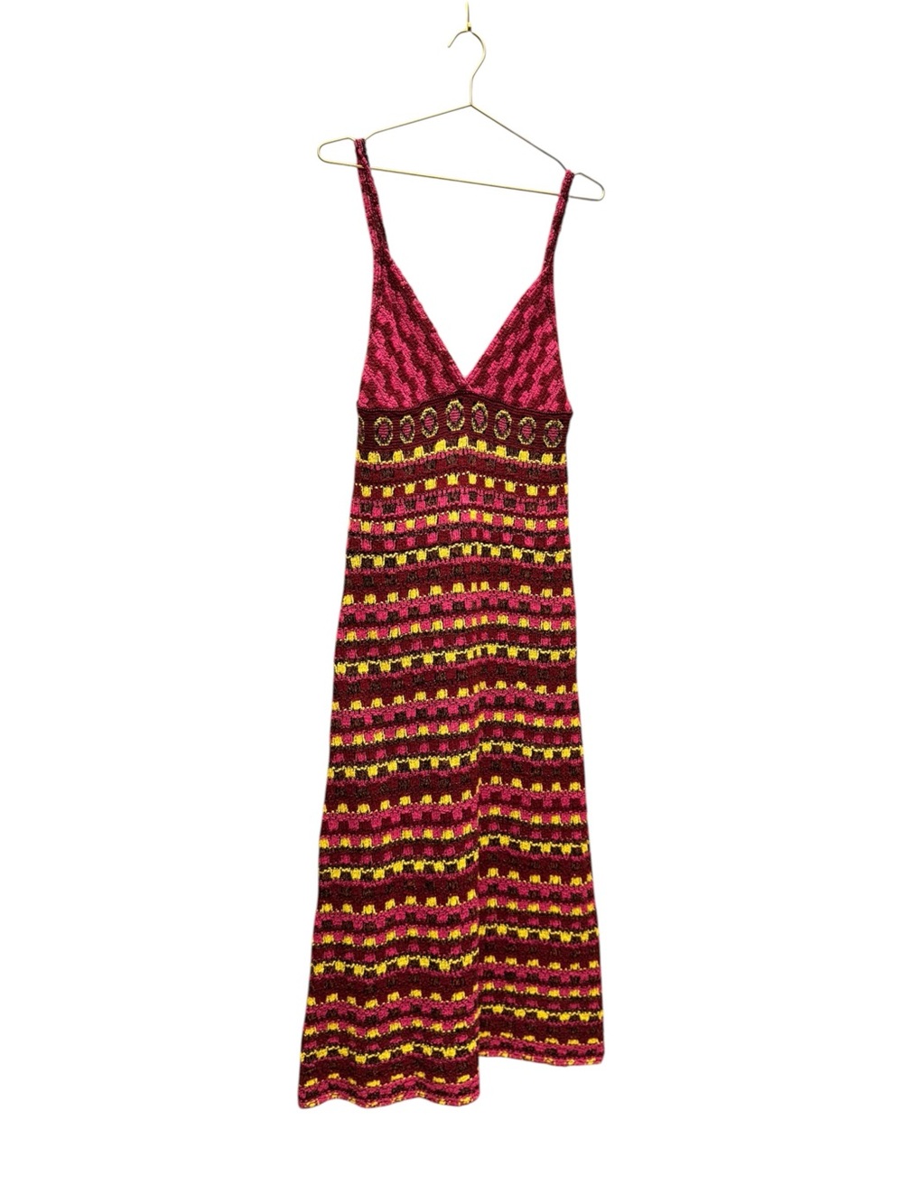 ZARA Crochet Knit Dress Multicolor L - Picture 9 of 12